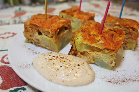 Tortilla Espanola with Chorizo and Paprika Allioli
