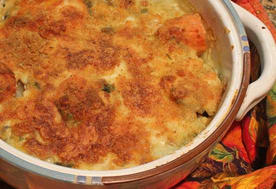 Yam and Swiss Chard or Kale Gratin - Fresh Food In A Flash