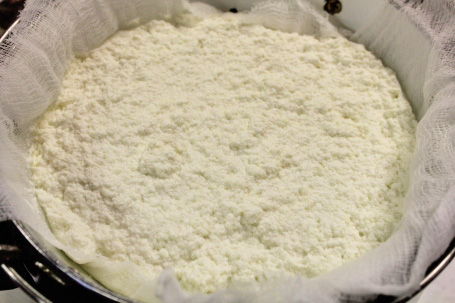 Straining Ricotta Cheese