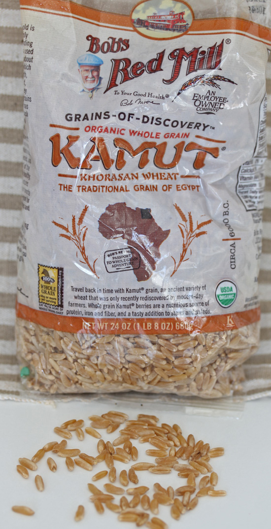 Bob's Red Mill sent me this package of kamut. 