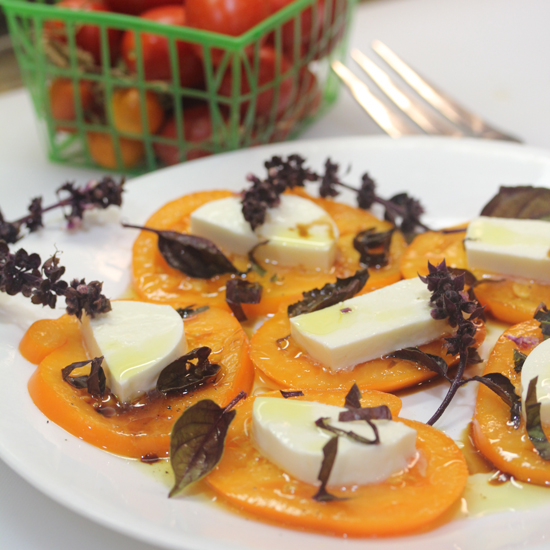 Yellow Caprese Salad is a natural work of art. Get recipe at Fresh Food in a Flash.