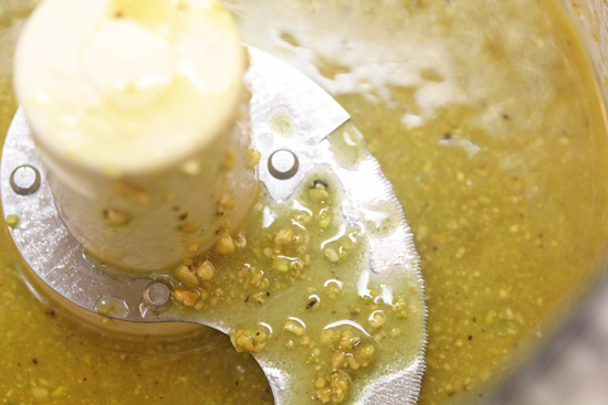 Pistachio Pesto is easy, beautiful and yummy!