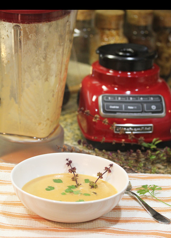 The Kitchen-Aid Diamond Blender makes the Navy Bean Soup more elegant. 