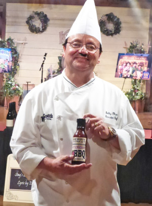 Chef Bobby Obezo debuts the new Boysenberry BBQ sauce.