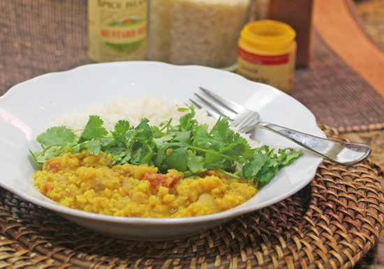 Indian Tarka Dal, a spicy lentil stew.