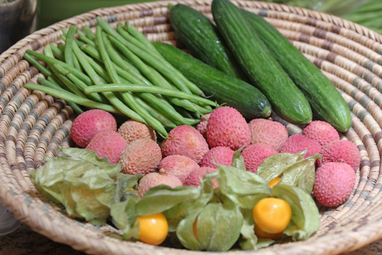 Melissa's Produce provided French haricot vert, Persian cucumbers, Lychee fruit and Goldenberries. 