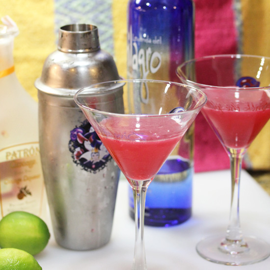 Mexican Cosmopolitan made with 100% Agave Silver Milagro Tequila. 