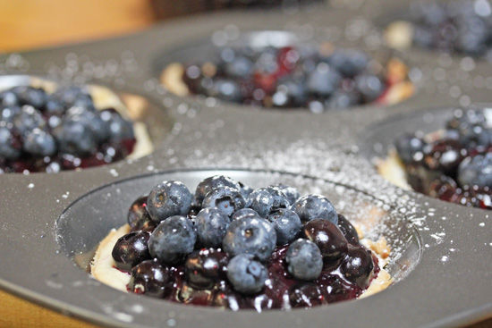 Mini Blueberry Pies from FreshFoodinaFlash.com.