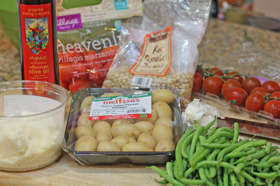 Dutch Yellow Potatoes, Haricot Vert, Heavenly San Marzano tomatoes from Melissa's Produce