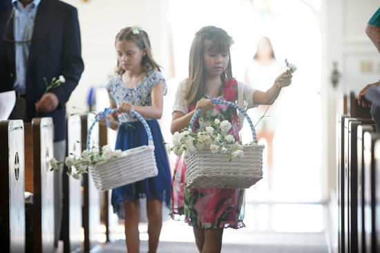 Flower Girls at Chris Woodyard and Patricia K. Rose wedding.  Photo by Jefferson Graham. 
