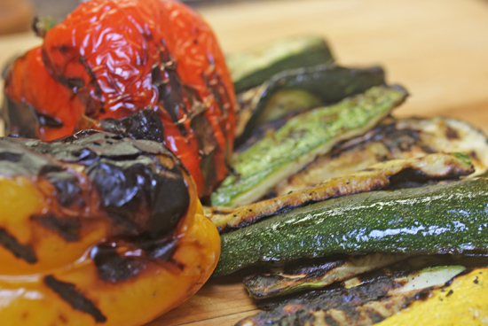 Grilled Vegetables are the basis of the Garden Quinoa from FreshFoodinaFlash.com.