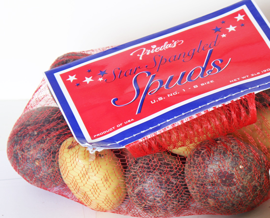 Frieda's Star Spangled Spuds featured in Bacon and Potato Salad.