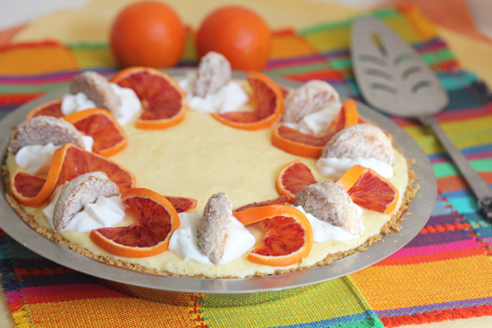 Tangerine Chiffon Pie inspired by Girl Scout cookies