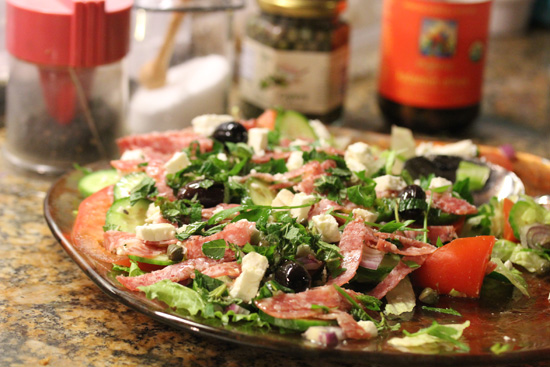 Authentic Greek Salad recipe from FreshFoodinaFlash.com