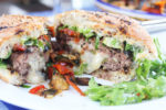 Green chile and Bleu Cheese Stuffed Burger recipe at FreshFoodinaFlash.com