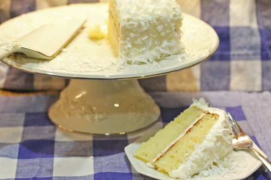 Coconut Cake made with fresh coconut