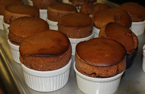 MIni Chocolate Souffles taught at the French Classics Cooking Class on Feburary 9, 2017 at FreshFoodinaFlash.com