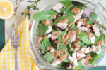 Grilled Chicken and Spinach Salad with Almond Butter Dressing recipe at FreshFoodinaFlash.com