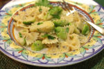 Bow Tie Pasta with Brussels Sprouts, Gorgonzola and Hazelnuts recipe at FreshFoodinaFlash.com