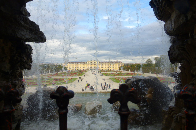 Schonbrunn Palace in Vienna; Wiener Schnitzel recipe at FreshFoodinaFlash.com.