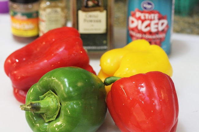 Mamacita's Vegetarian Stuffed Peppers recipe at FreshFoodinaFlash.com