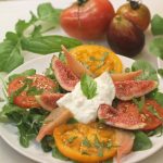 Tomato Garden Salad with Burrata Cheese recipe at FreshFoodinaFlash.com