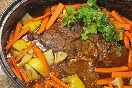 Moroccan Pot Roast with Power Carrots and Potatoes