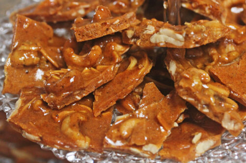 Hatch Chile Cashew and Coconut Brittle inspired by Martha Stewart